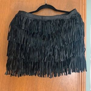 Boston Proper Black Fringe Skirt
